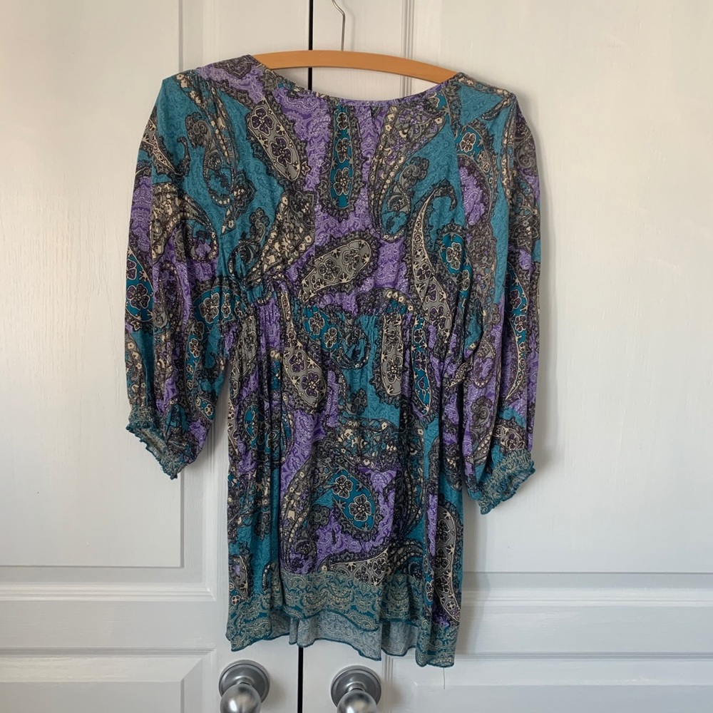 🌱2 for $40 Beaded bohemian collar blouse - Picture 2 of 3